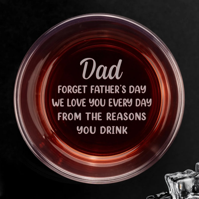 Personalized Whiskey Glass With Bottom And Side Engraving – Gifts For Dad, Grandpa – Reserved For Legends
