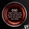 Personalized Whiskey Glass With Bottom And Side Engraving – Gifts For Dad, Grandpa – One Sip Closer To Happy