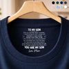 Personalized Inside Neck Print T-Shirt – Birthday Gifts For Son, Grandson – My Son, My Greatest Blessing
