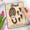 Personalized 2-Layered Wooden Plaque – Gifts For Dad, Grandpa – Your Footsteps Shaped Our Journey