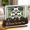 Personalized 2-Layered Wooden Plaque – Gifts For Dad, Grandpa, Soccer Lovers – Game Day, Dad Day