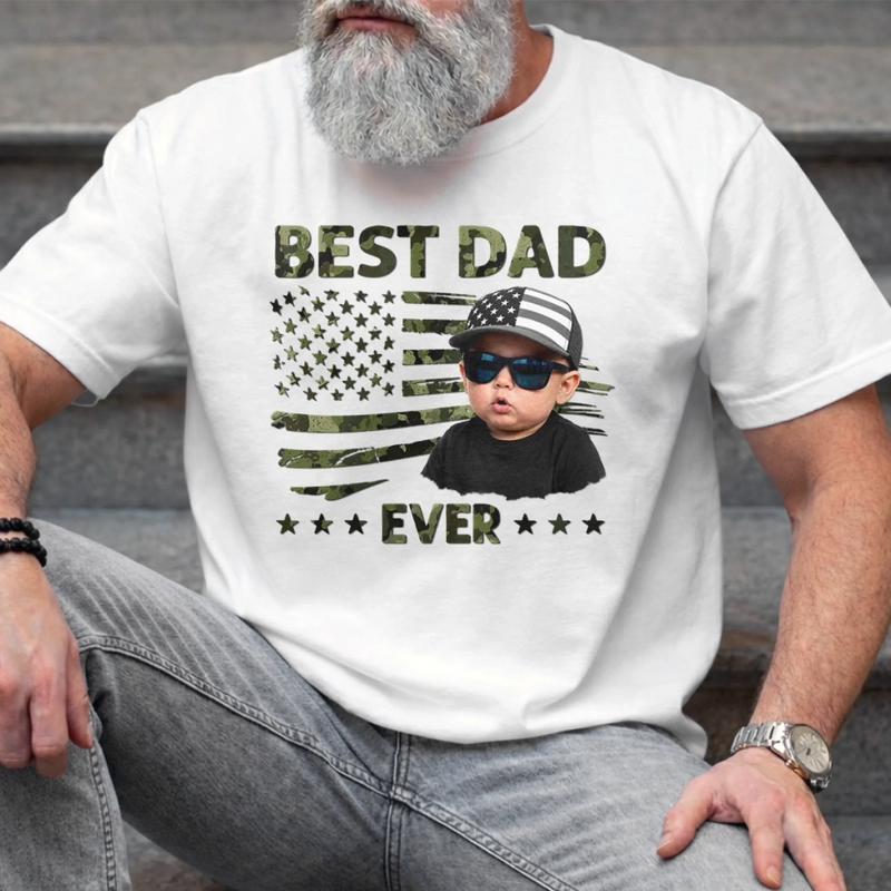 Personalized Photo Unisex T-shirt, Hoodie – Gifts For Dad, Grandpa – Dad Makes Life Extra Special