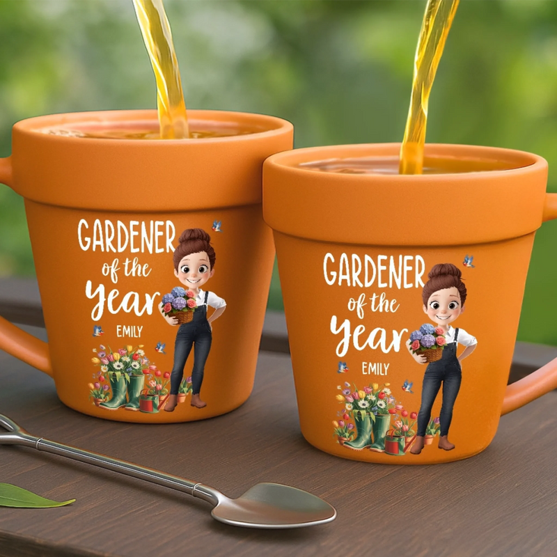 Personalized Plant Pot Ceramic Mug – Garden Gifts For Gardeners – Garden Magic Maker
