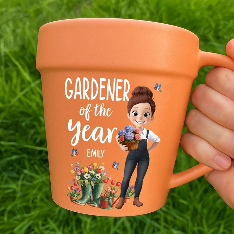Personalized Plant Pot Ceramic Mug – Garden Gifts For Gardeners – Garden Magic Maker