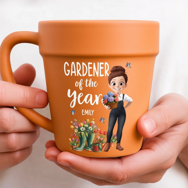 Personalized Plant Pot Ceramic Mug – Garden Gifts For Gardeners – Garden Magic Maker