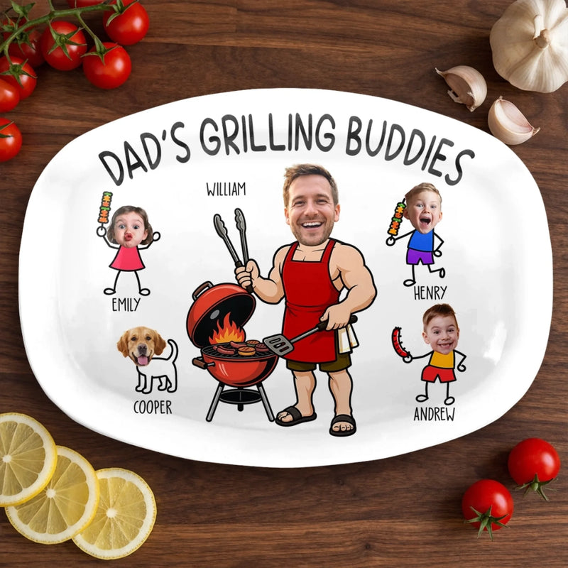 Personalized Platter – Gifts For Dad, Grandpa – BBQ Bonding Time