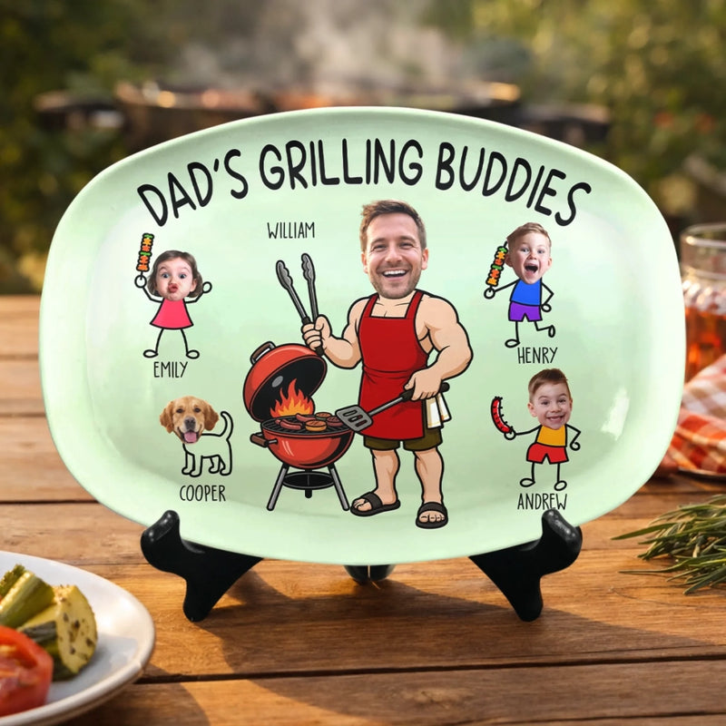 Personalized Platter – Gifts For Dad, Grandpa – BBQ Bonding Time