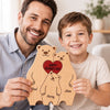Personalized Shaped Wooden Art Puzzle – Gifts For Dad, Grandpa – Together Is Our Favorite Place
