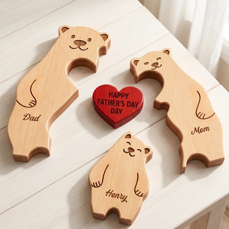 Personalized Shaped Wooden Art Puzzle – Gifts For Dad, Grandpa – Together Is Our Favorite Place