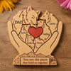 Personalized Shaped Wooden Art Puzzle – Gifts For Dad, Grandpa – Family First, Pack Forever