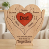 Personalized Shaped Wooden Art Puzzle – Gifts For Dad, Grandpa – Best Dad Ever Hands Down