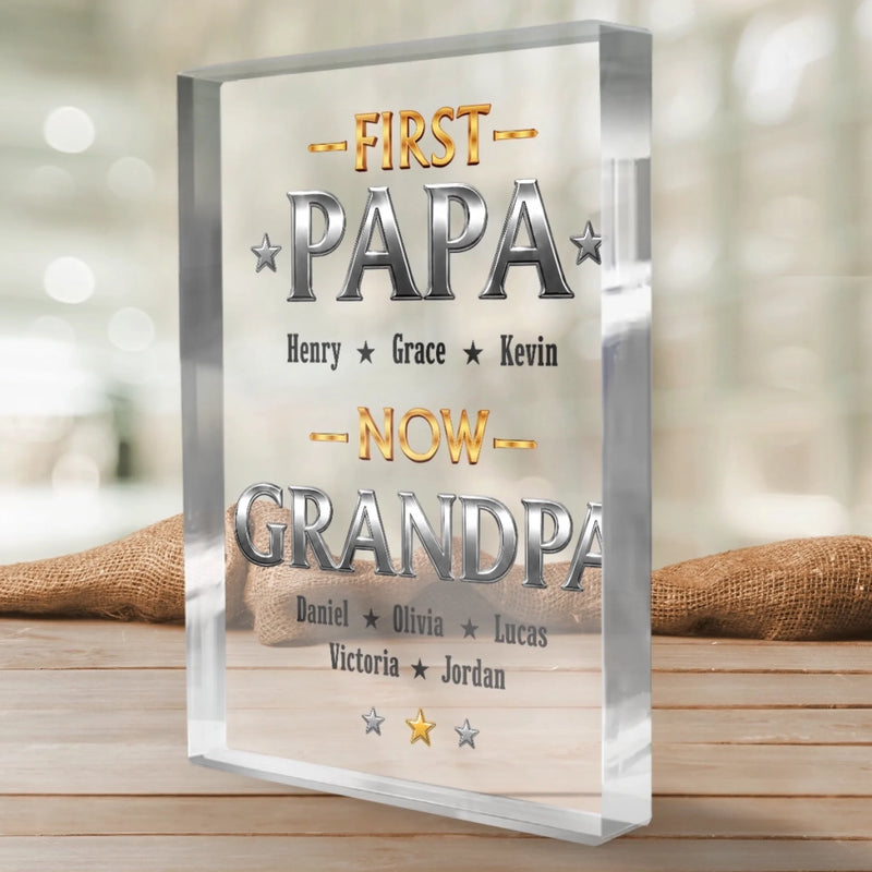 Personalized Acrylic Plaque - Father's Day Gifts For Dad, Grandpa - The Legend Continues As Granddad