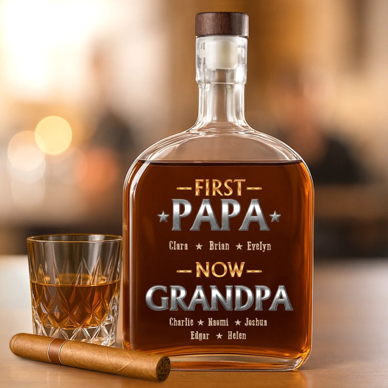 Personalized Liquor Decanter – Gifts For Dad, Grandpa – Built To Be Granddad