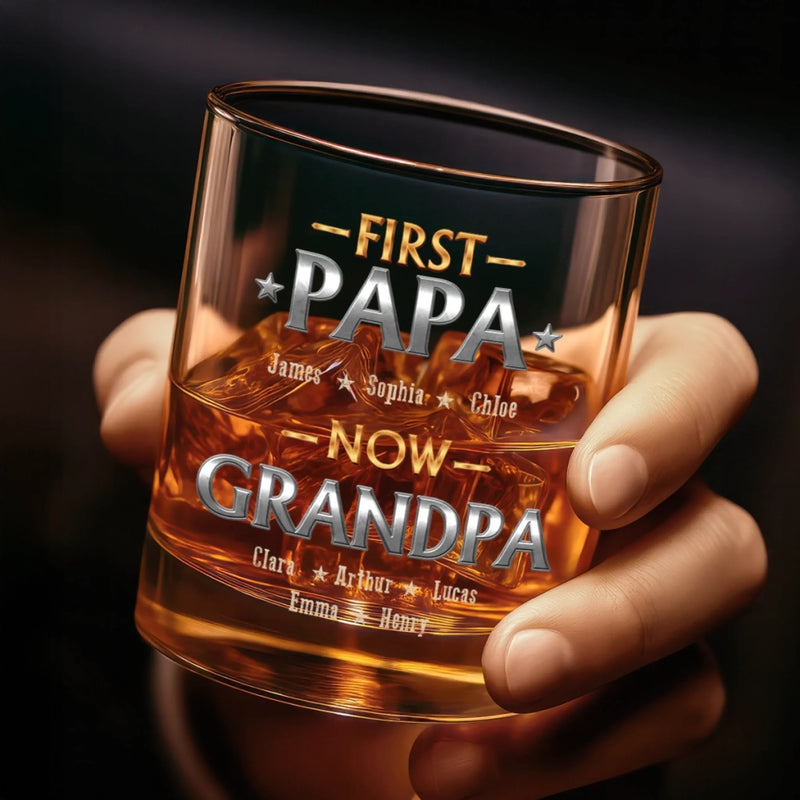 Personalized Whiskey Glass – Father's Day Gifts For Dad, Grandpa – Forever Family Hero