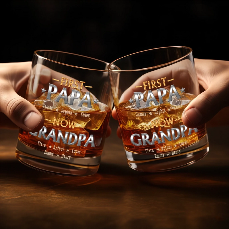 Personalized Whiskey Glass – Father's Day Gifts For Dad, Grandpa – Forever Family Hero