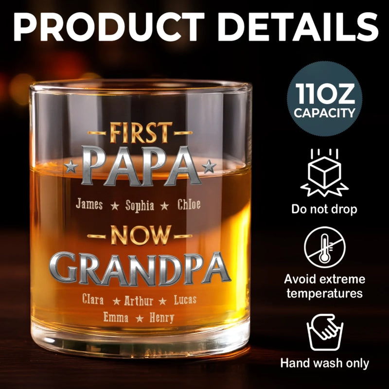 Personalized Whiskey Glass – Father's Day Gifts For Dad, Grandpa – Forever Family Hero