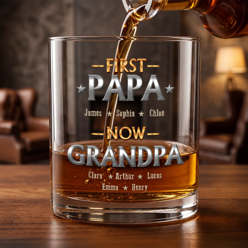 Personalized Whiskey Glass – Father's Day Gifts For Dad, Grandpa – Forever Family Hero