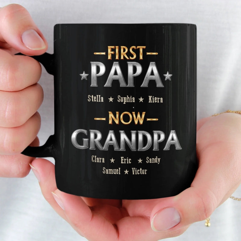 Personalized Black Mug – Gifts For Grandpa, Dad – Built To Be Granddad