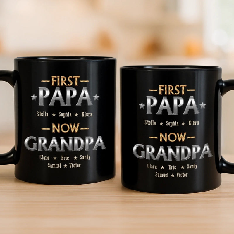 Personalized Black Mug – Gifts For Grandpa, Dad – Built To Be Granddad