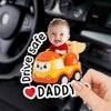 Personalized Photo Acrylic Car Visor Clip – Gifts For Dad – Carry My Heart With You