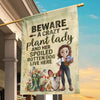 Personalized Flag – Garden Gifts For Gardeners – Crazy Plant Lady With A Dog Boss