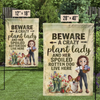 Personalized Flag – Garden Gifts For Gardeners – Crazy Plant Lady With A Dog Boss