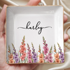 Personalized Full-Print Jewelry Dish – Gifts For Women, Besties, Sisters – Chic Floral Keepsake