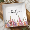 Personalized Full-Print Jewelry Dish – Gifts For Women, Besties, Sisters – Chic Floral Keepsake