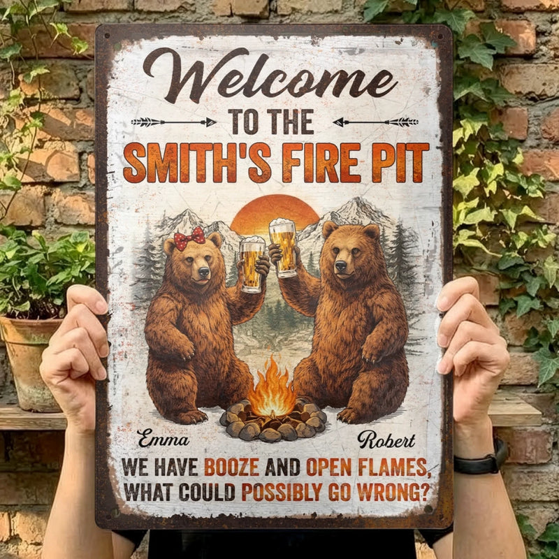 Personalized Home Decor Metal Sign – Birthday Gifts For Campers – This Is Our Happy Place