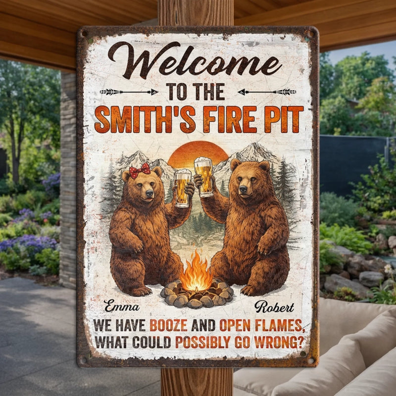 Personalized Home Decor Metal Sign – Birthday Gifts For Campers – This Is Our Happy Place