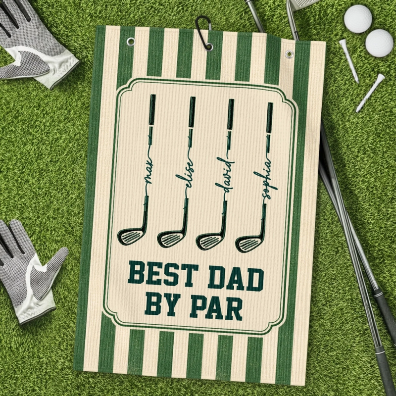 Personalized Golf Towel – Golf Gifts For Dad – Golf More Worry Less