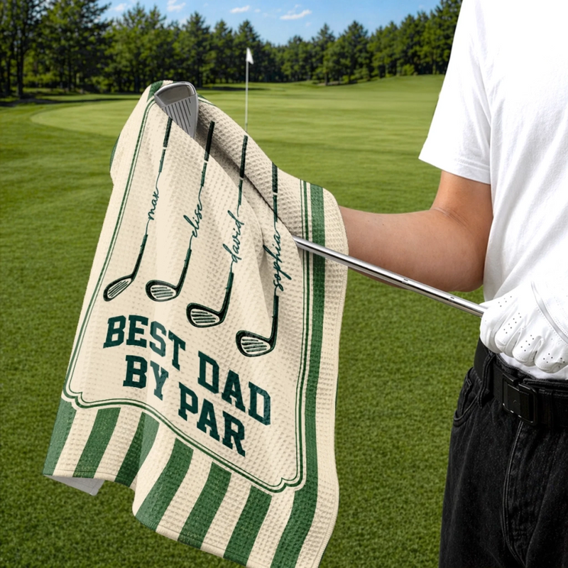 Personalized Golf Towel – Golf Gifts For Dad – Golf More Worry Less