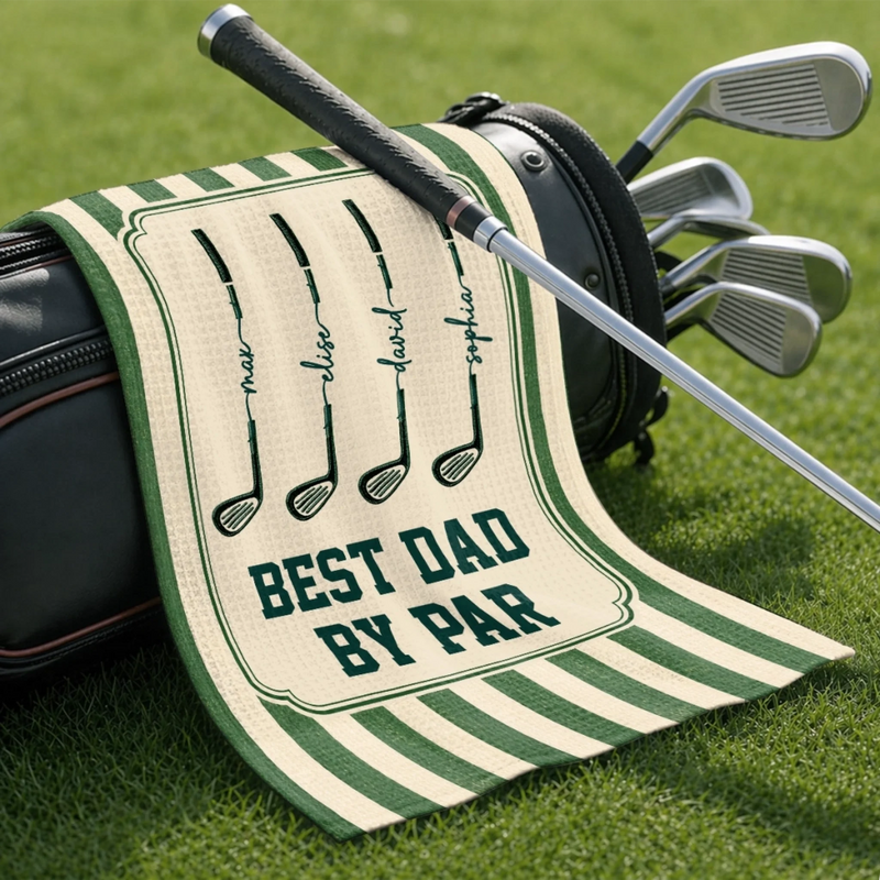 Personalized Golf Towel – Golf Gifts For Dad – Golf More Worry Less