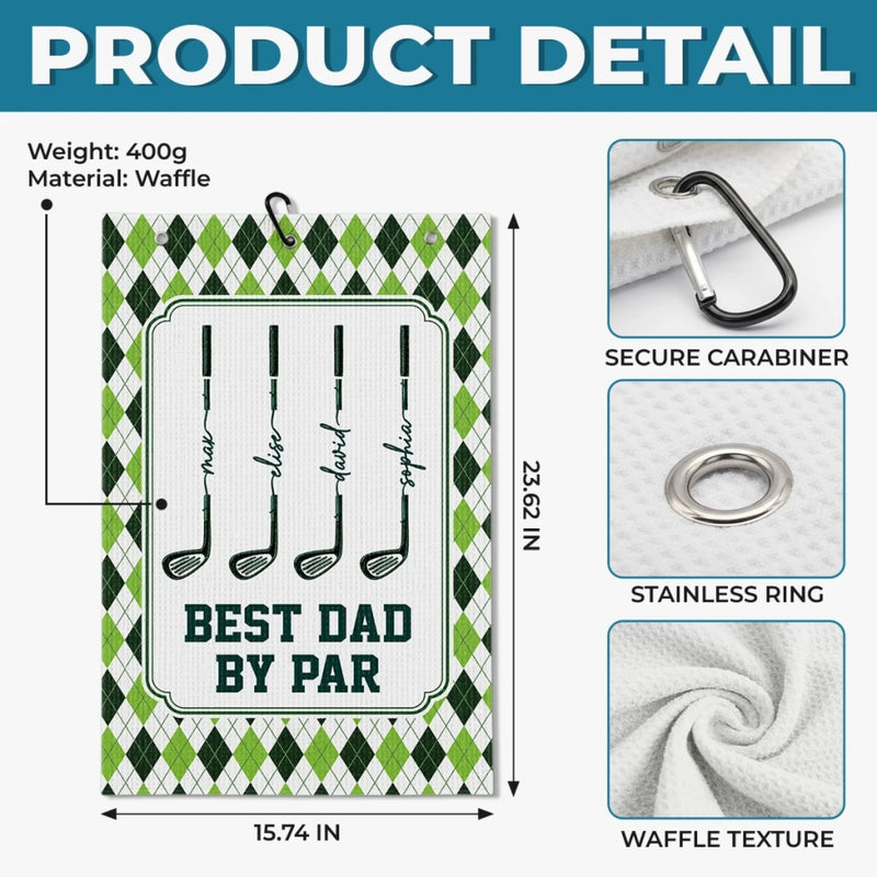 Personalized Golf Towel – Golf Gifts For Dad – Golf More Worry Less