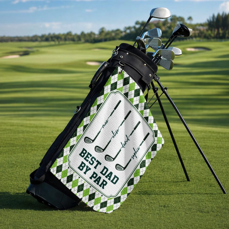 Personalized Golf Towel – Golf Gifts For Dad – Golf More Worry Less