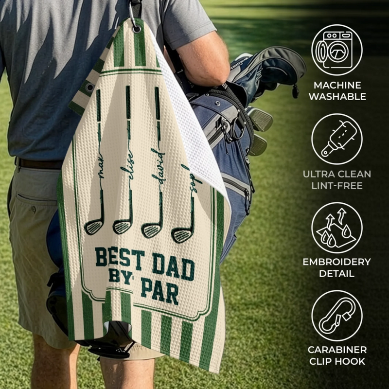 Personalized Golf Towel – Golf Gifts For Dad – Golf More Worry Less
