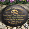 Personalized Printed Rock – Anniversary or Wedding Gift for Couple – Our Love Grows with Time