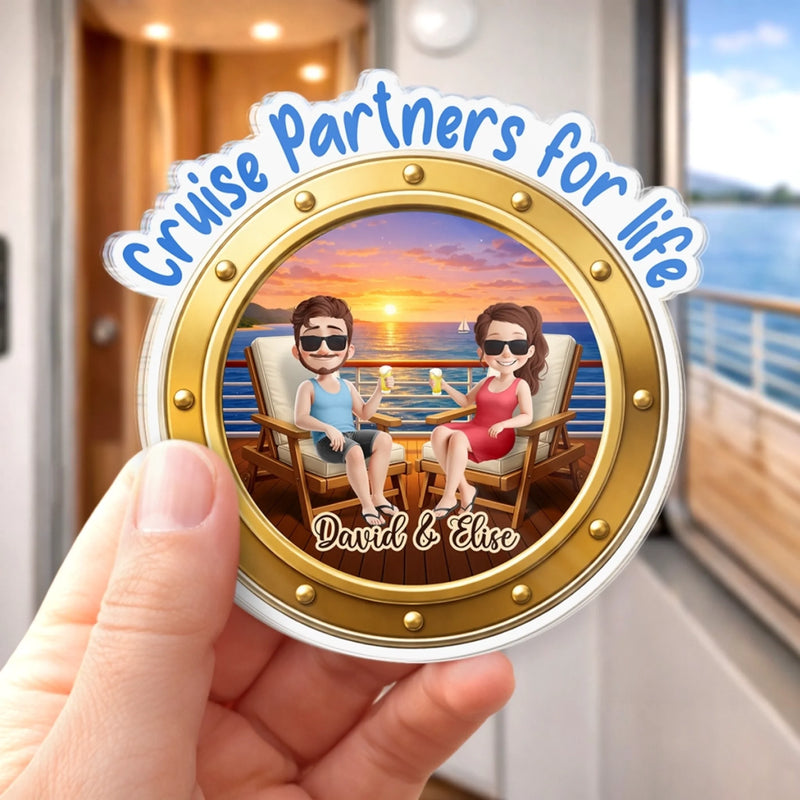 Personalized Cruise Ship Door Magnet – Vacation Gifts For Couple – Sailing Into The Ocean Together