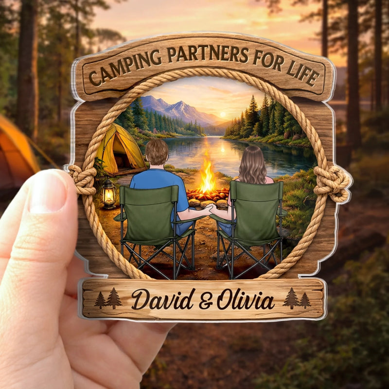 Personalized Door Magnet – Gifts For Campers, Couple – Camping Partners For Life