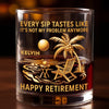 Personalized Whiskey Glass – Retirement Gifts For Women, Men – Goodbye Tension Hello Pension