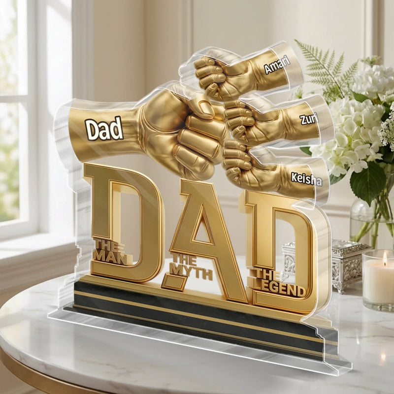 Personalized Acrylic Plaque – Gifts For Dad, Baseball Lovers – Your Strength Grows Us