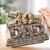 Personalized 2-Layered Wooden Plaque – Gifts For Dad, Grandpa – Strong Roots Loving Heart