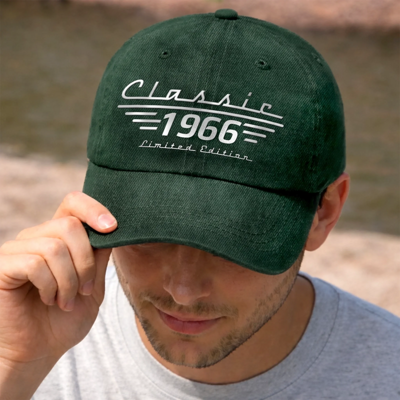Personalized Vintage Washed Denim Baseball Cap – Gift For Grandpa, Dad – Dad Makes Every Day Stronger