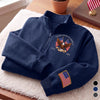 Personalized America 250th Anniversary – Unisex Quarter Zip Sweatshirt – Gifts For Grandpa, Dad – Timeless USA Spirit