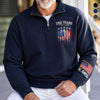 Personalized America 250th Anniversary – Unisex Quarter Zip Sweatshirt – Gifts For Grandpa, Dad – Vintage Patriot Spirit