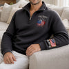 Personalized America 250th Anniversary – Unisex Quarter Zip Sweatshirt – Gifts For Grandpa, Dad – Vintage Patriot Spirit