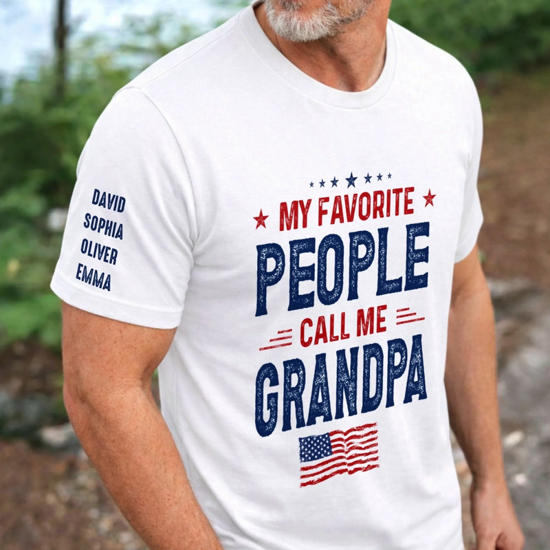Personalized T-Shirt With Sleeve Design – Gifts For Dad, Grandpa – Dad Built This Legacy