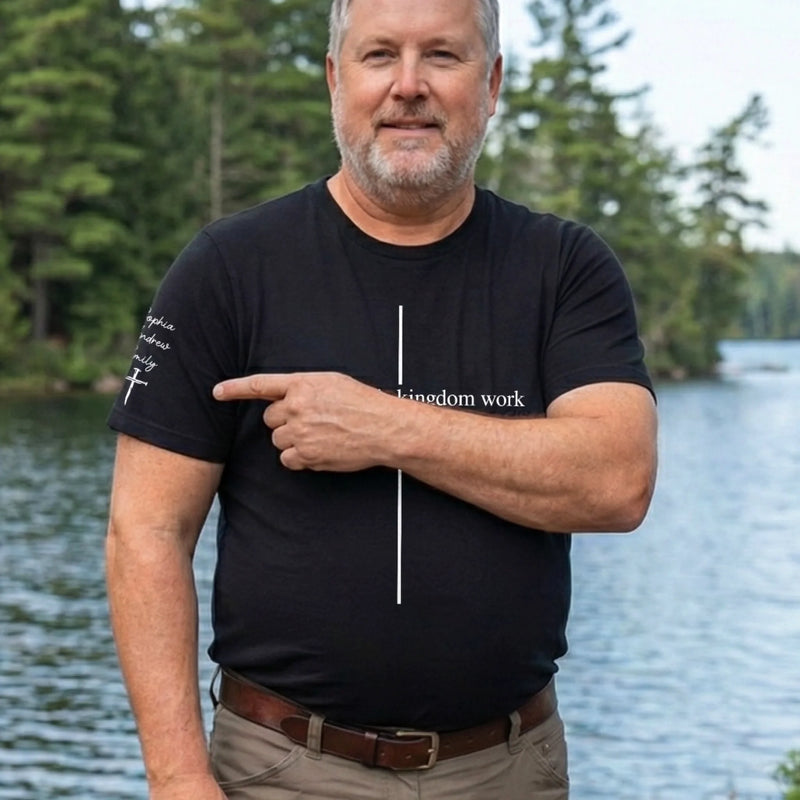 Personalized T-Shirt With Sleeve Design – Gifts For Dad – Forever My Hero
