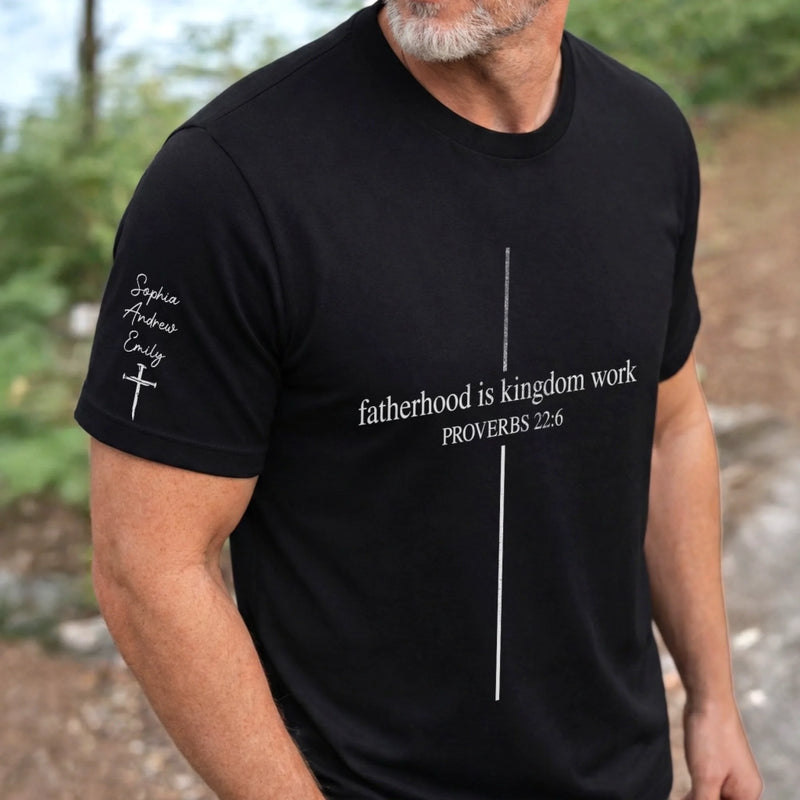 Personalized T-Shirt With Sleeve Design – Gifts For Dad – Forever My Hero