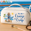 Personalized PU Leather Travel Toiletry Bag – Vacation Gifts For Women – Cruise Queen Kit